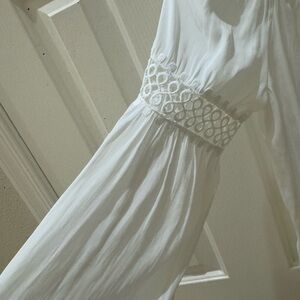 Ramy Brook White Long Sleeve Dress